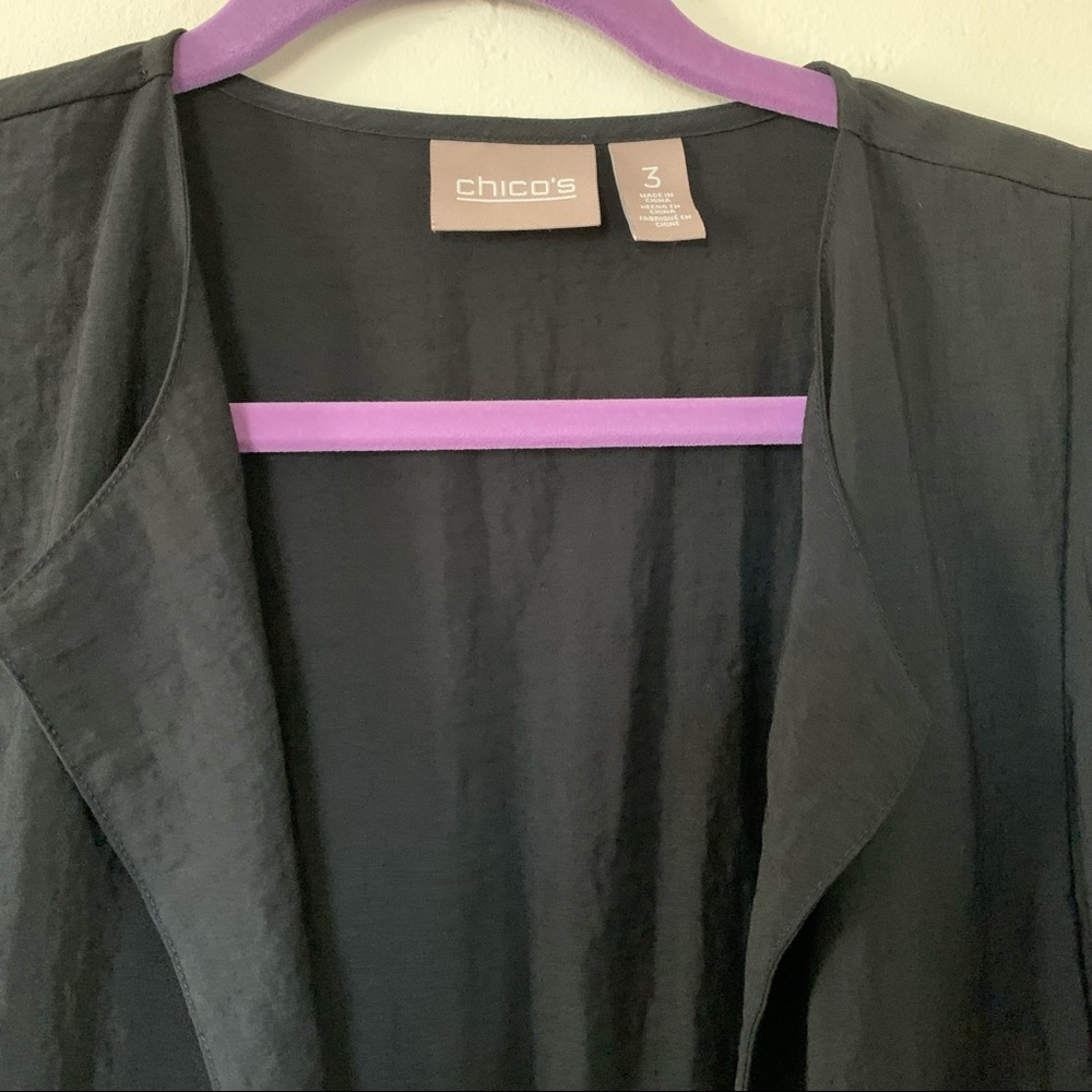 Chico’s black blazer with rollup sleeves Size XL / 16 - Picture 3 of 10